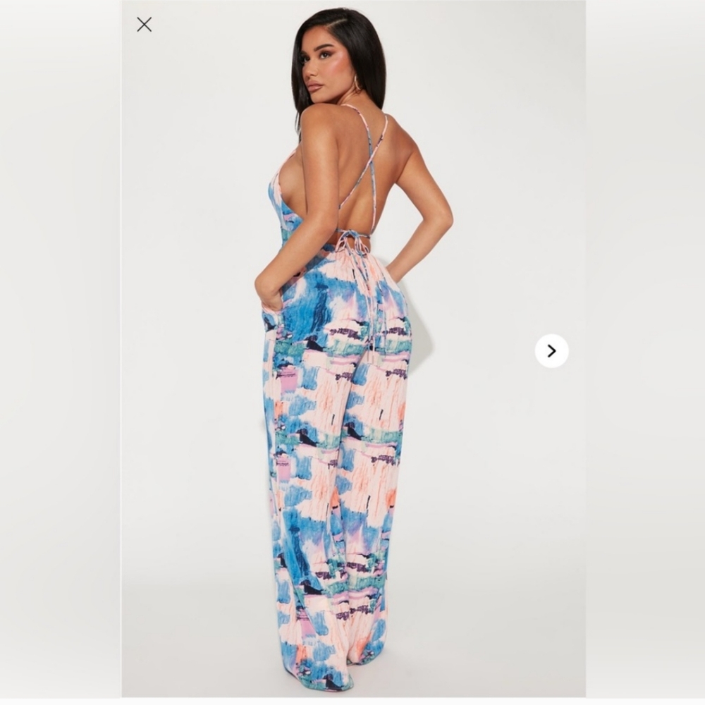 - Multicolor Abstract Jumpsuit - Picture 4 of 5